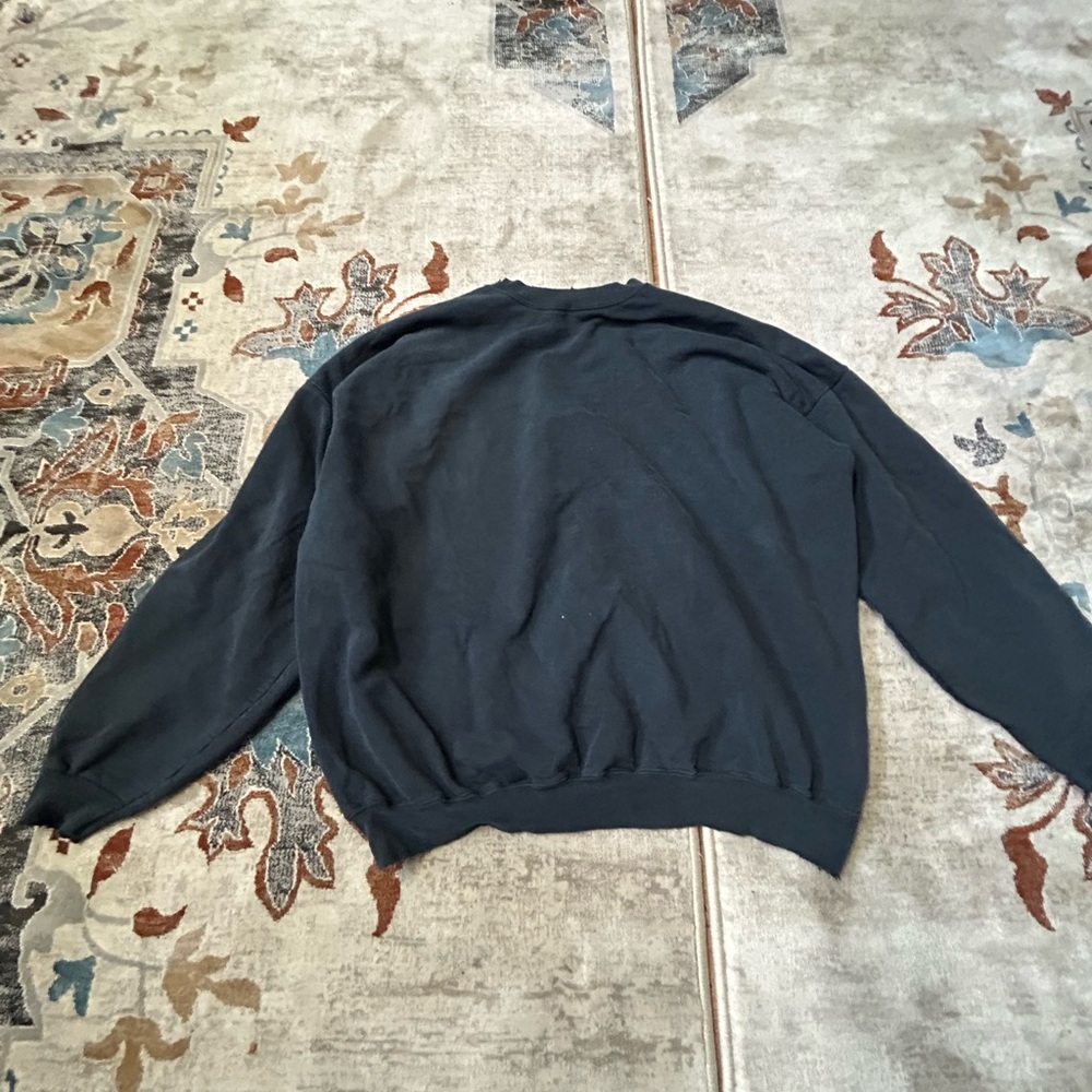 Hanes Black Crewneck Sweater Timeless Knit Design
